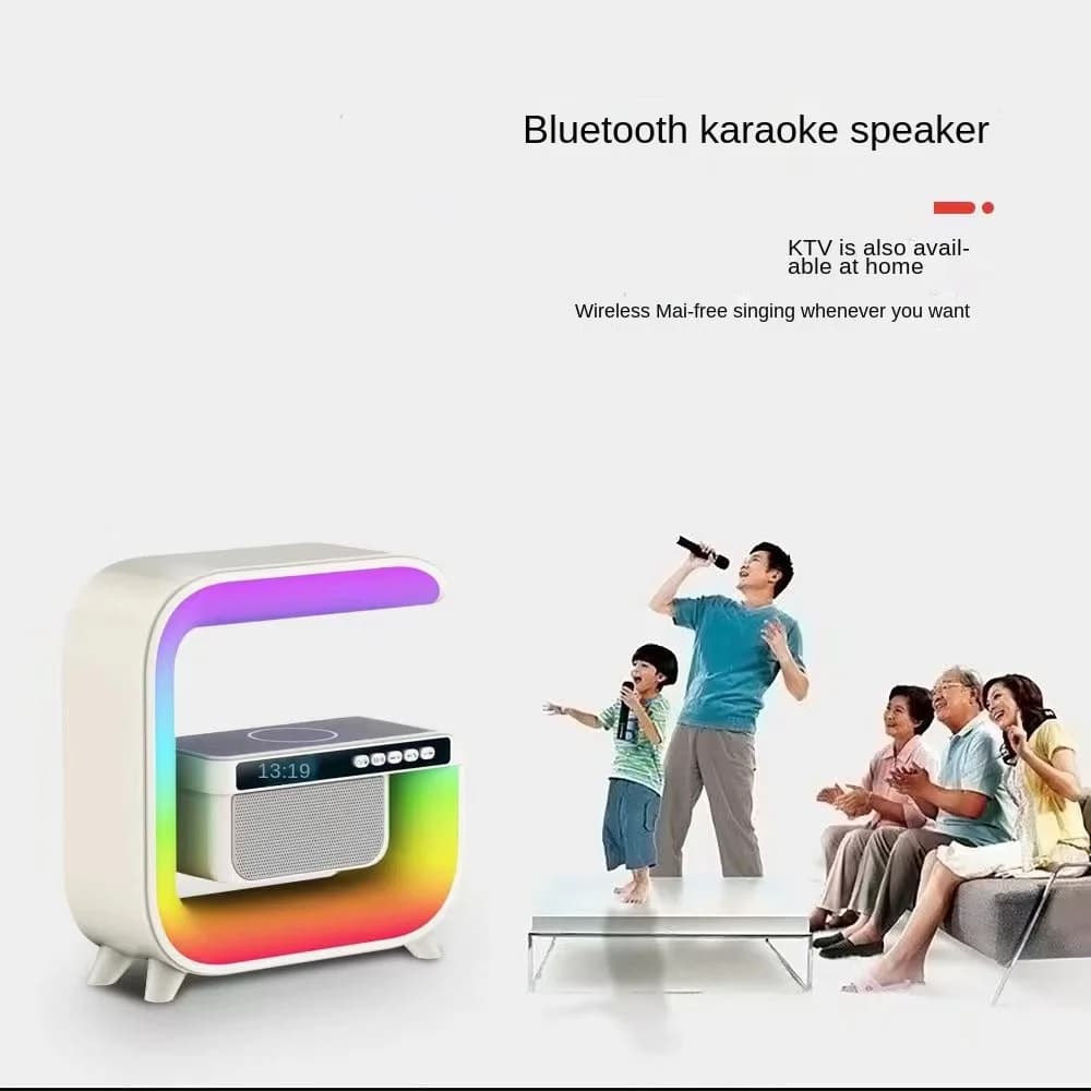 Réveil intelligente RGB type Big G Wireless Charger / Speaker Bluetooth 5.0 - منبه ذكي و شاحن لاسلكي ومكبر صوت بلوتوث XM-G3 - Électronique - صورة 5