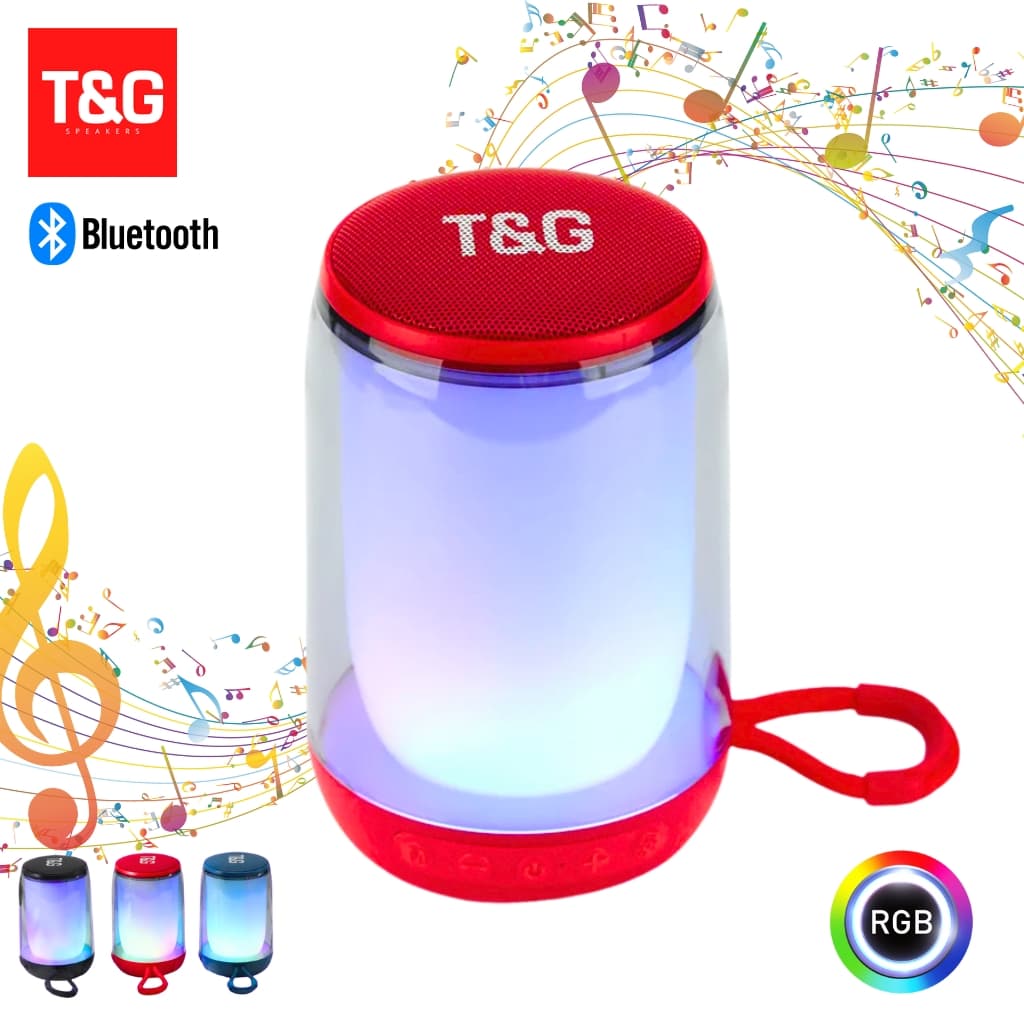 T&G Haut-parleur Bluetooth 5.3 à pulsation d'ambiance LED RGB - Électronique - صورة 1
