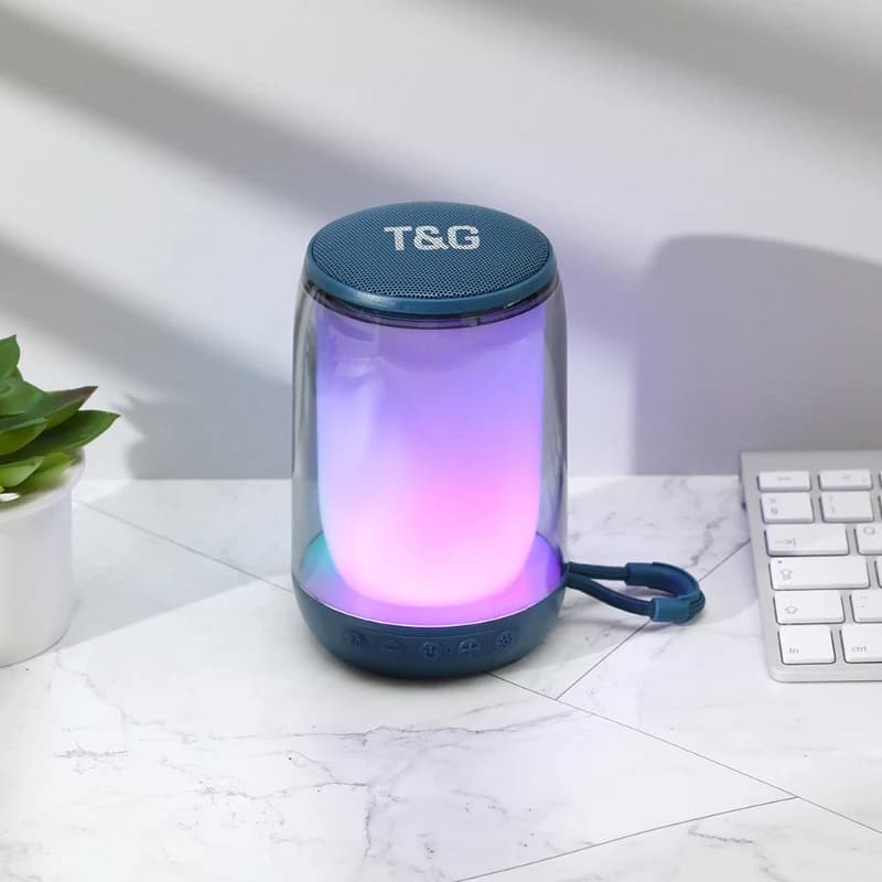 T&G Haut-parleur Bluetooth 5.3 à pulsation d'ambiance LED RGB - Électronique - صورة 6