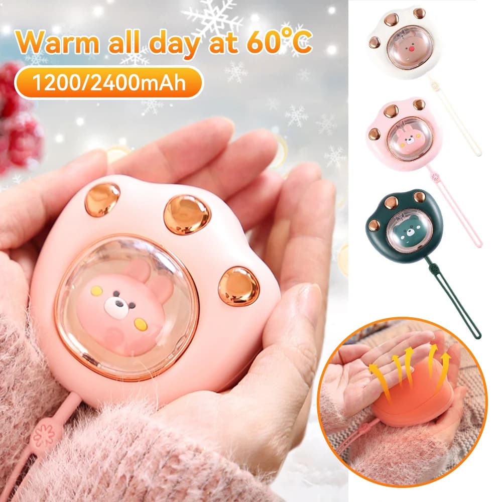 Chauffe-mains à griffes de chat mignon  portable batterie 1200mah - Électronique - صورة 1