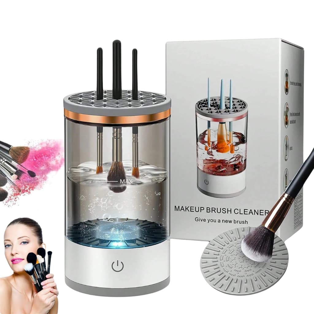 Machine de nettoyage de pinceaux maquillage électrique portable 3en1 - منظف ​​ومجفف فرش المكياج الأوتوماتيكي - Soins et Beauté - صورة 2