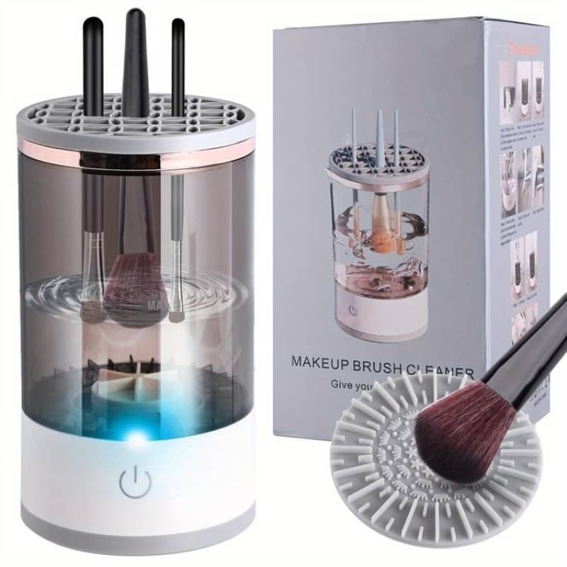 Machine de nettoyage de pinceaux maquillage électrique portable 3en1 - منظف ​​ومجفف فرش المكياج الأوتوماتيكي - Soins et Beauté - صورة 6