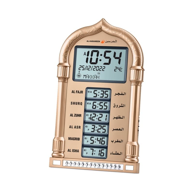Horloge de prière Azan Affichage LED d’Al-Haramain HA-4028  - ساعة أذان الحرمين للصلاة - Électronique - صورة 3