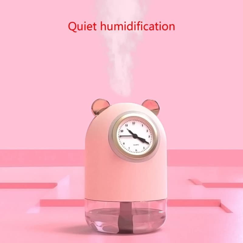 humidificateur avec horloge et Spray pour bureau 7 Couleur led 300 ML - Électronique - صورة 7