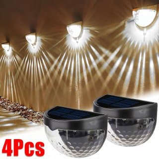 Pack 4 Lampes solaires pour clôture imperméable IP65 – مصابيح الإنارة الخارجية - Électronique - صورة 1
