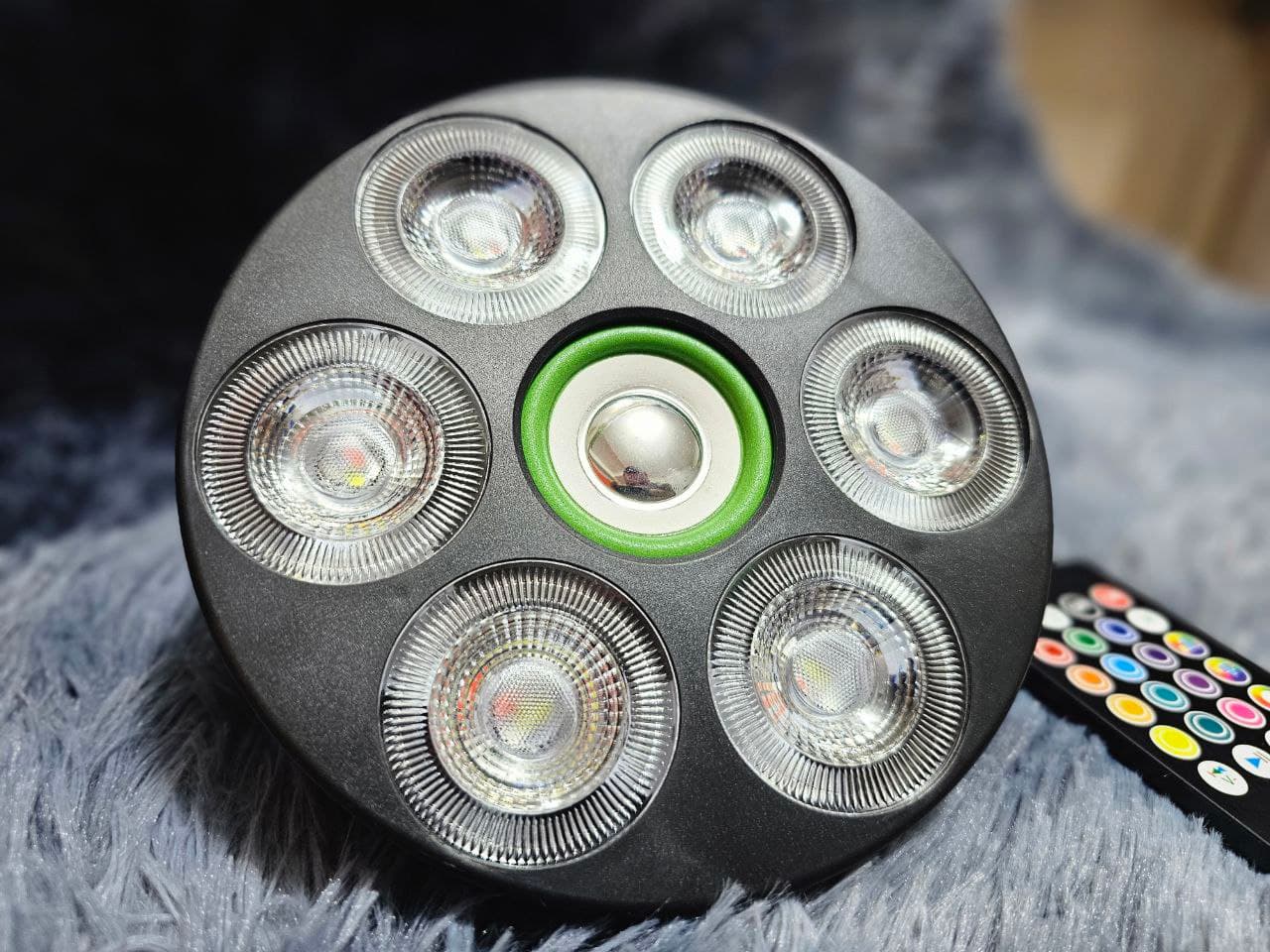 Projecteur de lumière Sonore RGB + W 4 en 1 Avec Bluetooth effet stroboscope - Électronique - صورة حقيقية 10