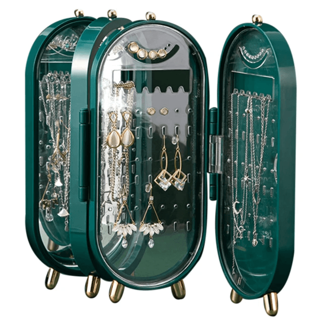 Présentoir Boîte de rangement de bijoux pliable, organisateur de boucles d’oreilles, - Soins et Beauté - صورة 3