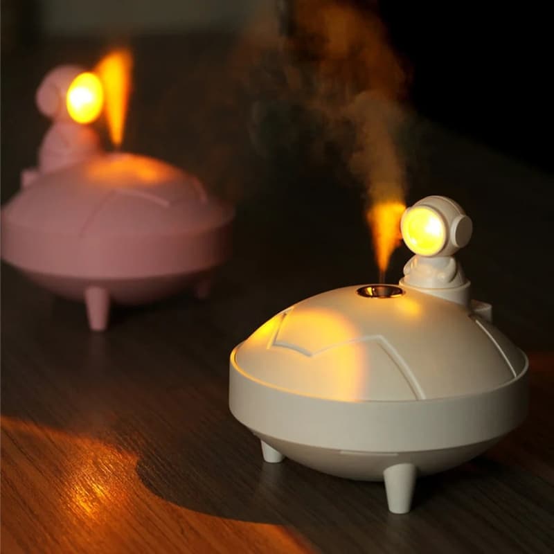 Lampe de coucher de soleil d'astronaute et humidificateur d'air sans fil, diffuseur à batterie Rechargeable1200mAh - Électronique - صورة 2