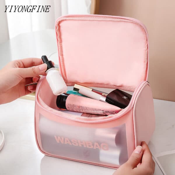 Sac cosmétique multifonctionnel pour femme Étanche Transparent - Soins et Beauté - صورة 2