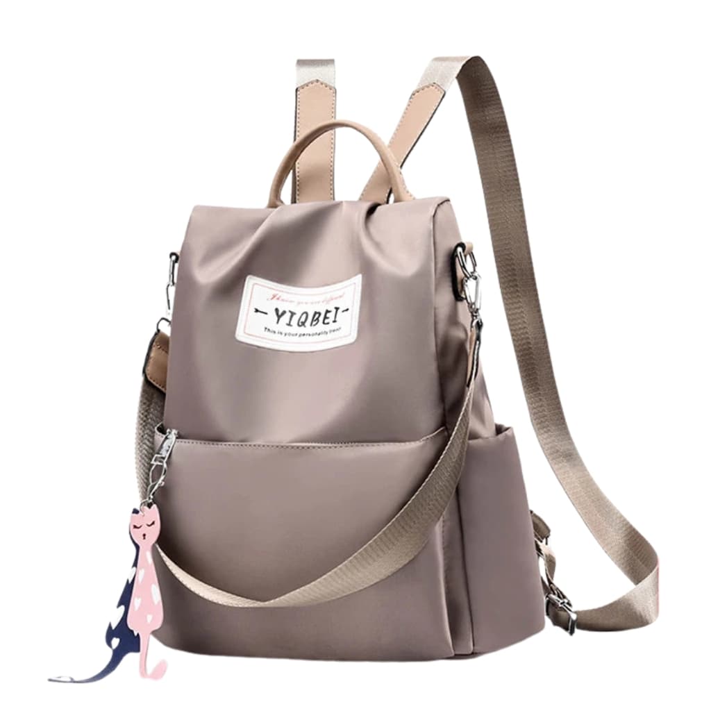 Sac à dos oxford Antivol étanche Pour Femme – Biege - Sac à dos et Mode - صورة 2