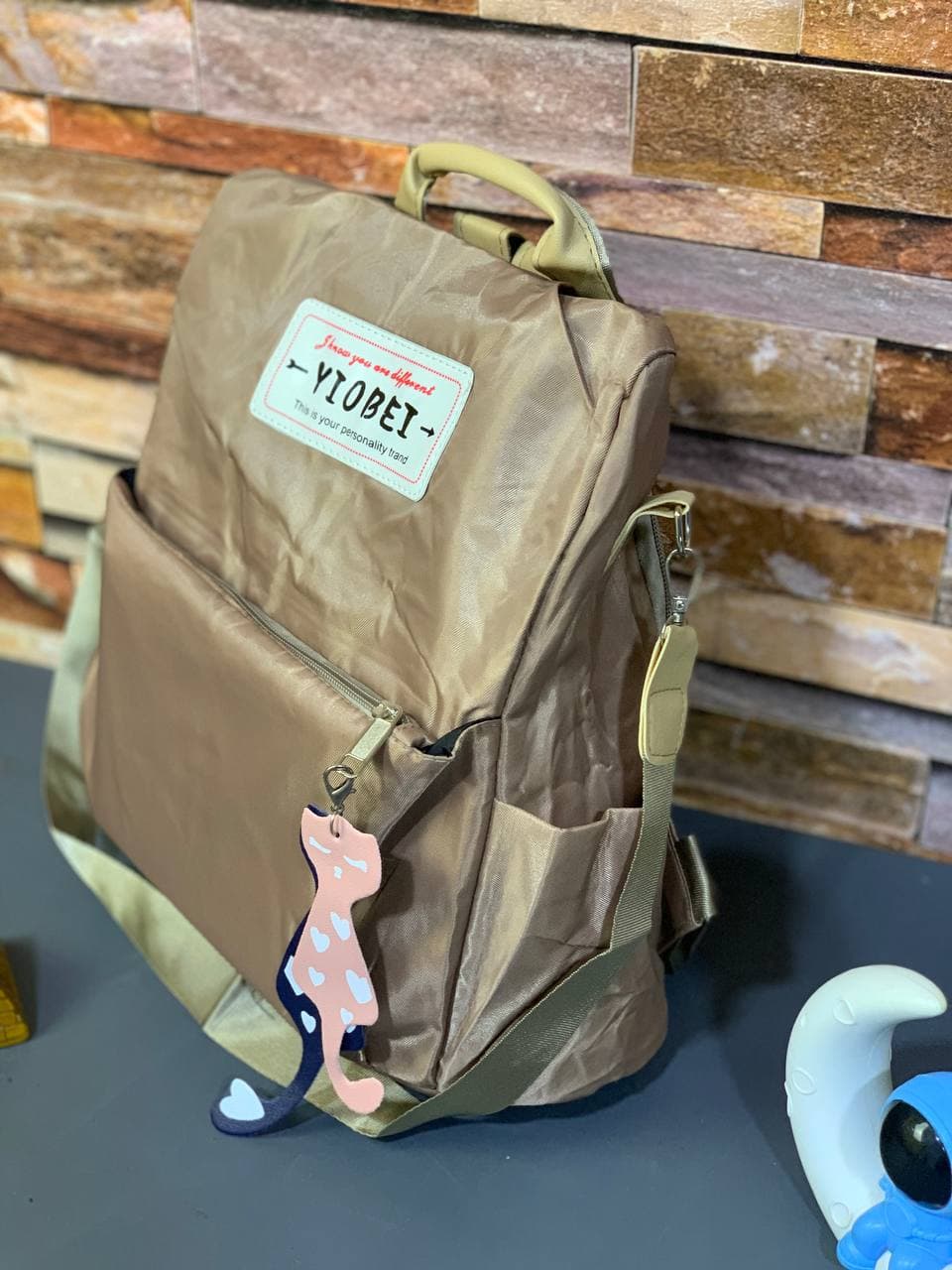 Sac à dos oxford Antivol étanche Pour Femme – Biege - Sac à dos et Mode - صورة حقيقية 5
