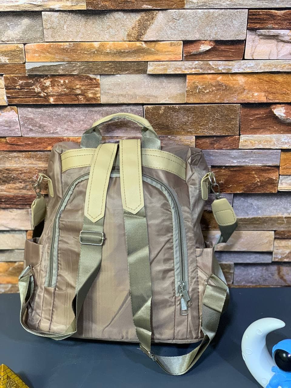 Sac à dos oxford Antivol étanche Pour Femme – Biege - Sac à dos et Mode - صورة حقيقية 6