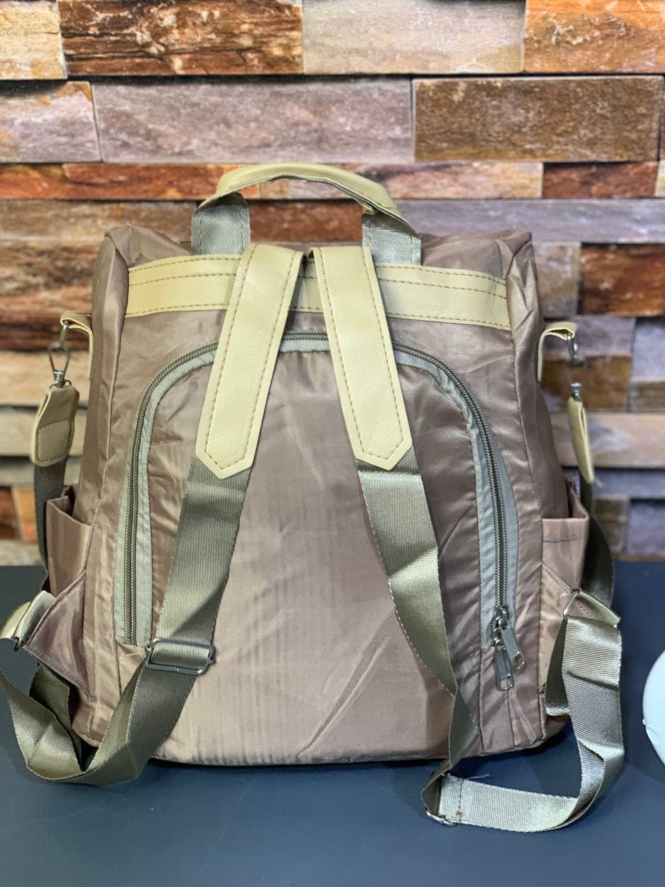 Sac à dos oxford Antivol étanche Pour Femme – Biege - Sac à dos et Mode - صورة حقيقية 9
