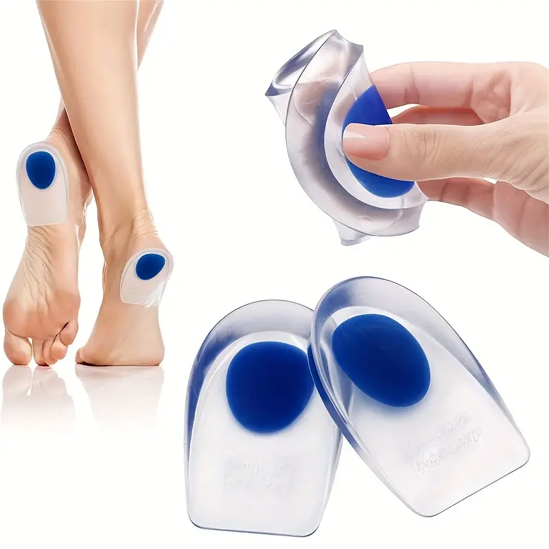 Paire de talon en silicone souple, soulage la douleur au talon, زوج وسادات للكعب الناعمة من السيليكون، تخفف من آلام الكعب - Soins et Beauté - صورة 1