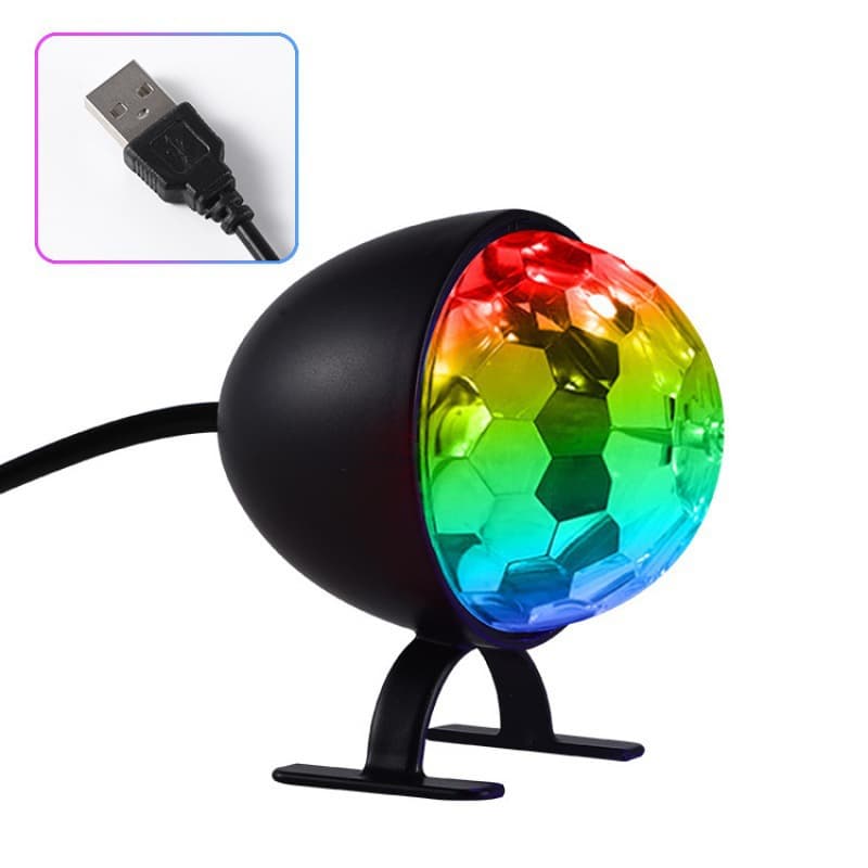 Boule magique rotative colorée RGB, lumière de scène - Décoration - صورة 2