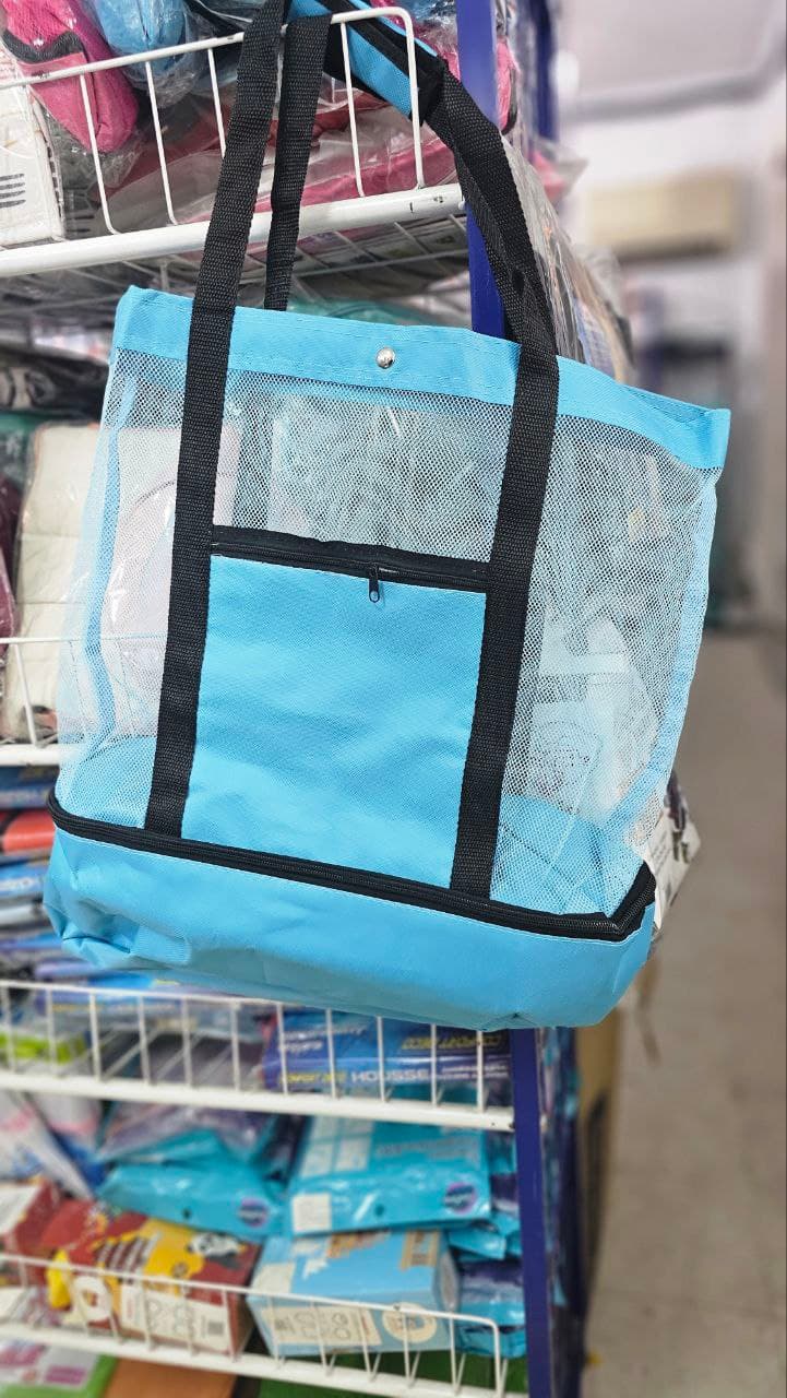 Sac de pique-nique en maille, compartiment Isotherme avec fermeture éclair - Sac à dos et Mode - صورة حقيقية 6