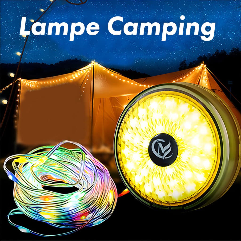 Lumière de camping LED multifonctionnelle, chargeur USB, chaîne d'atmosphère colorée - Camping et Randonnée - صورة 9