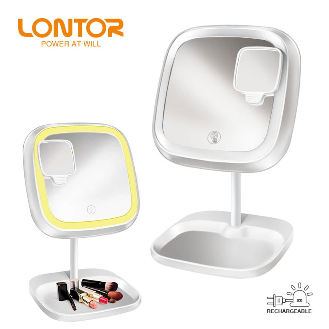 Lontor Lampe Miroir De Maquillage Avec Eclairage Rechargeable - Soins et Beauté - صورة 1