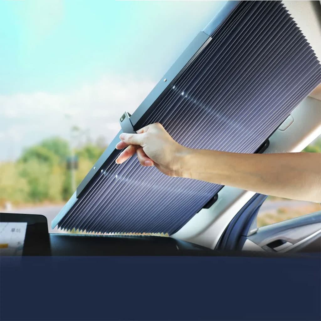 Pare-soleil pour Pare-Brise et Toit de Voitures Rétractable, facile à installer Universel - Accessoires Auto/Moto - صورة 2