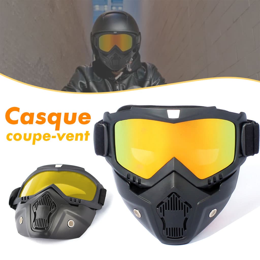 Casque Moto avec Lunettes Amovibles Coloré Anti-Bouée - Accessoires Auto/Moto - صورة 1