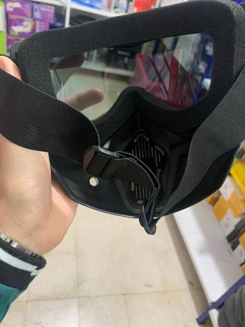 Casque Moto avec Lunettes Amovibles Coloré Anti-Bouée - Accessoires Auto/Moto - صورة حقيقية 7