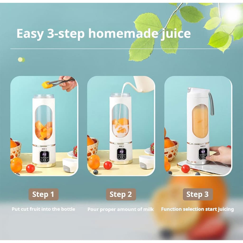 Blender à jus portables rechargeable, tasses de presse-agrumes multifonctionnelles - Électronique - صورة 2
