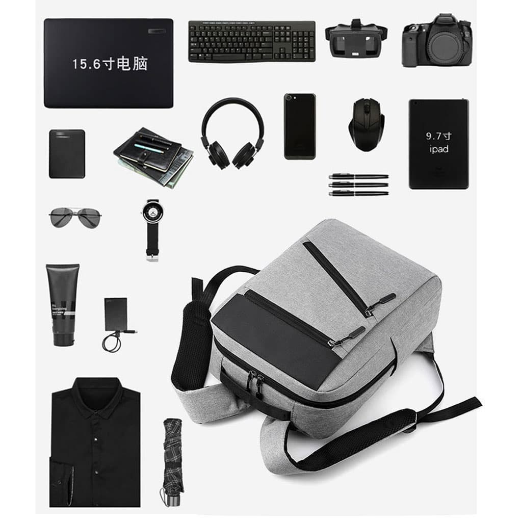 Sac à Dos de Grande Capacité pour Homme 3en1 Tendance pour Lycéens - Gris - Sac à dos et Mode - صورة 5
