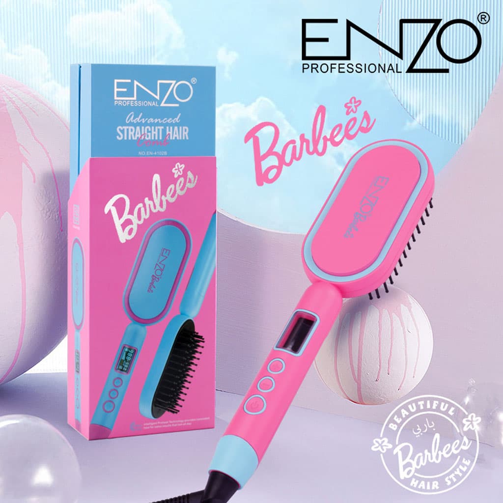 Enzo Brosse Lissante Barbie Edition Câble Rotatif 360° - Soins et Beauté - صورة 1