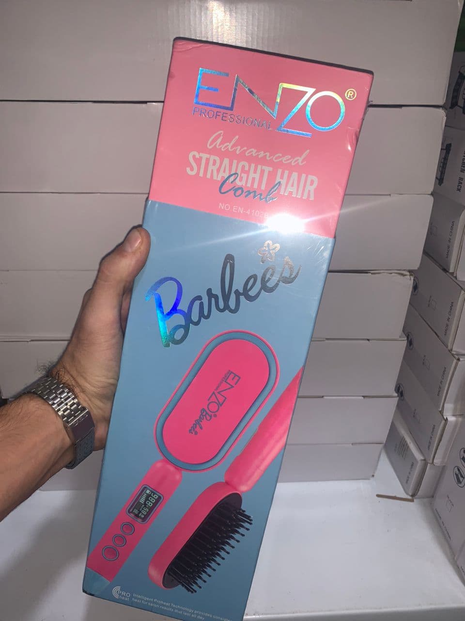 Enzo Brosse Lissante Barbie Edition Câble Rotatif 360° - Soins et Beauté - صورة حقيقية 8