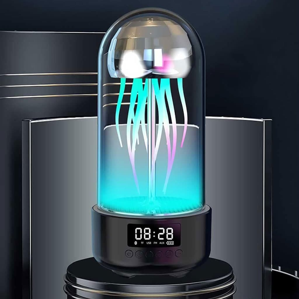 Haut-parleur Bluetooth Méduse, Aquarium avec lumière d'ambiance 7 couleurs - Électronique - صورة 2