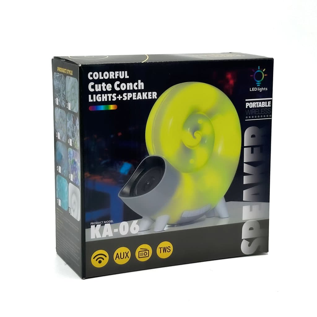 Haut-parleur en forme de Conque Coloré mignon avec lumières RGB - Électronique - صورة 4