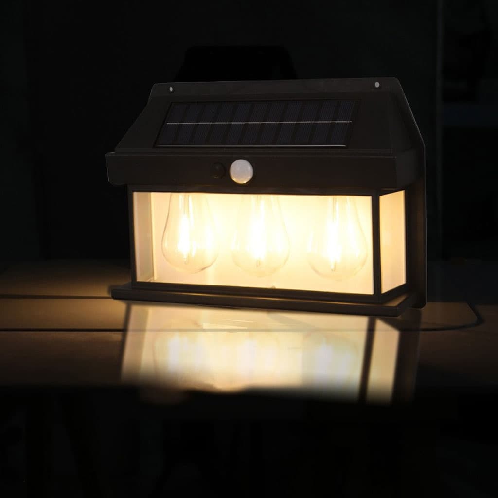 Triple Lanterne Vintage Bougie, nouvelle lampe murale à induction solaire - Électronique - صورة 3