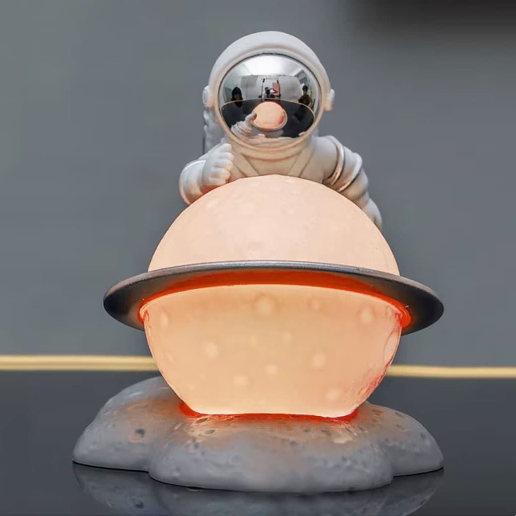 Astronaute Veilleuse Décoration De Bureau Lune Spaceman Résine - Décoration - صورة 4