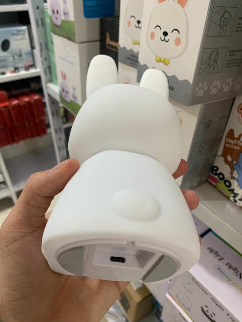 Veilleuse LED en forme de Lapin en siliconé pour enfants, avec capteur tactile - Divers - صورة حقيقية 8
