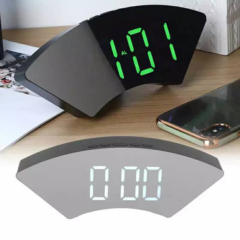 Horloge numérique miroir grand écran pour chambre à coucher - Électronique - صورة 1