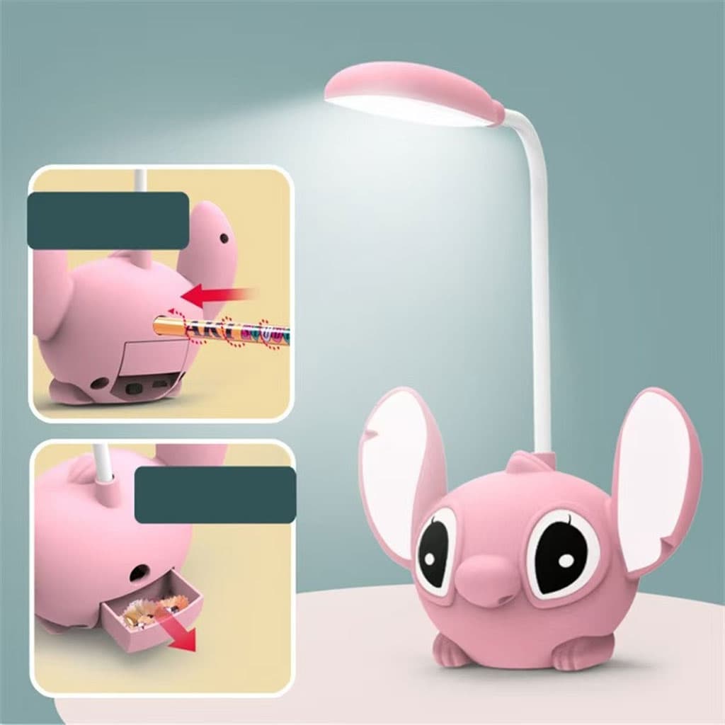 Stitch Lampe de Bureau et Veilleuse Ambiante pour Enfants avec Taille-crayon - Divers - صورة 4