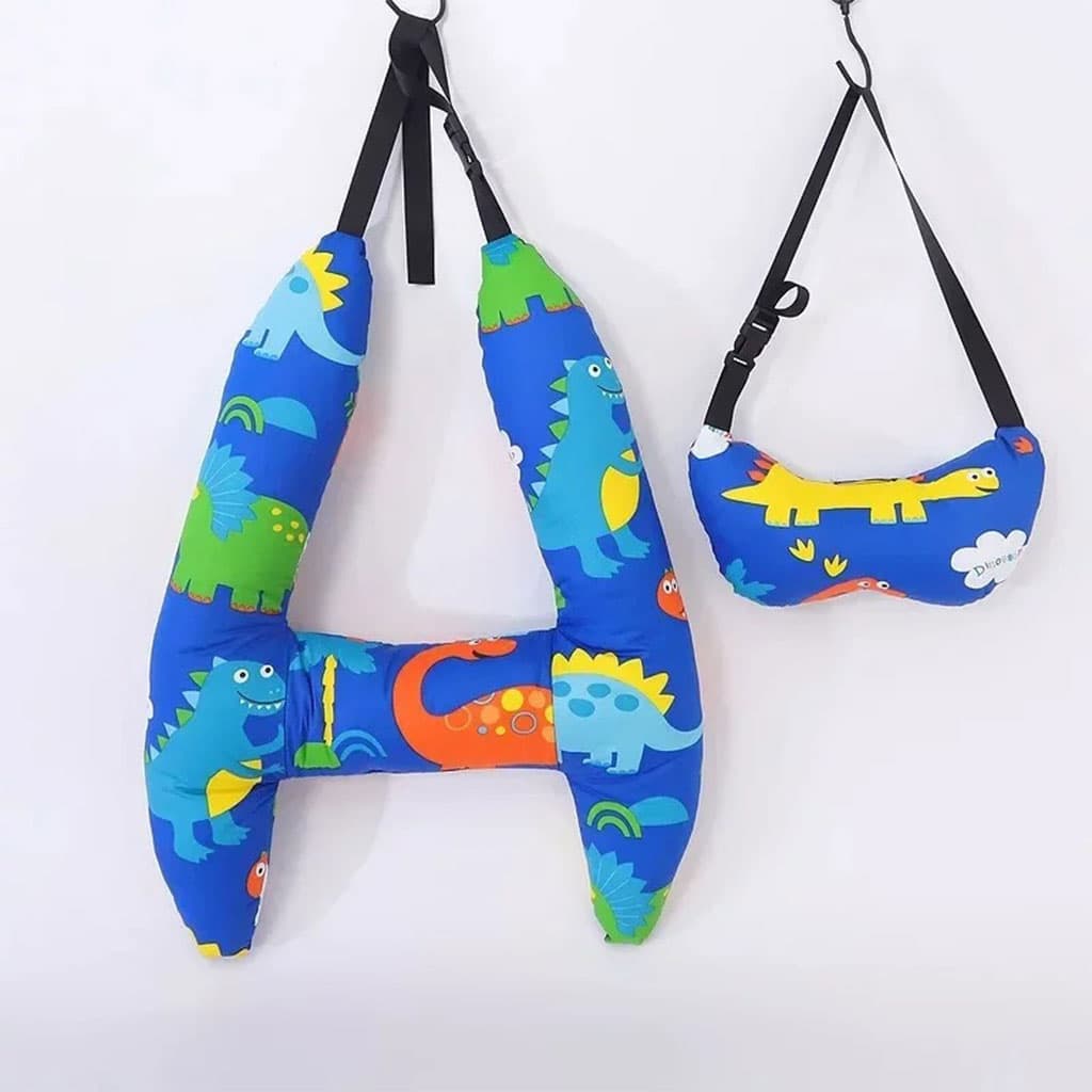 Oreiller de voyage et Sécurité pour enfant et adulte, support de tête en forme de H - Divers - صورة 5