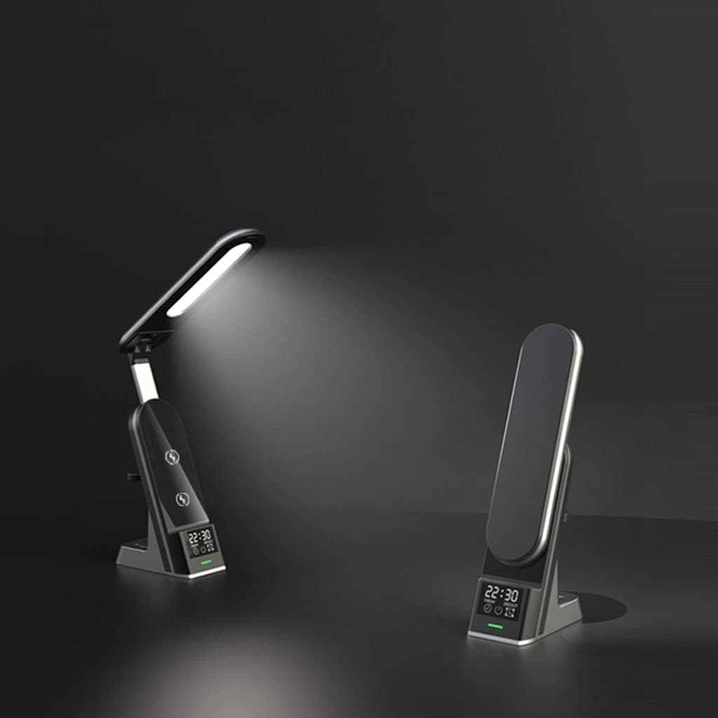 Réveil Multifonction Lampe de Table LED 15W Support de Chargeur sans Fil - Électronique - صورة 3