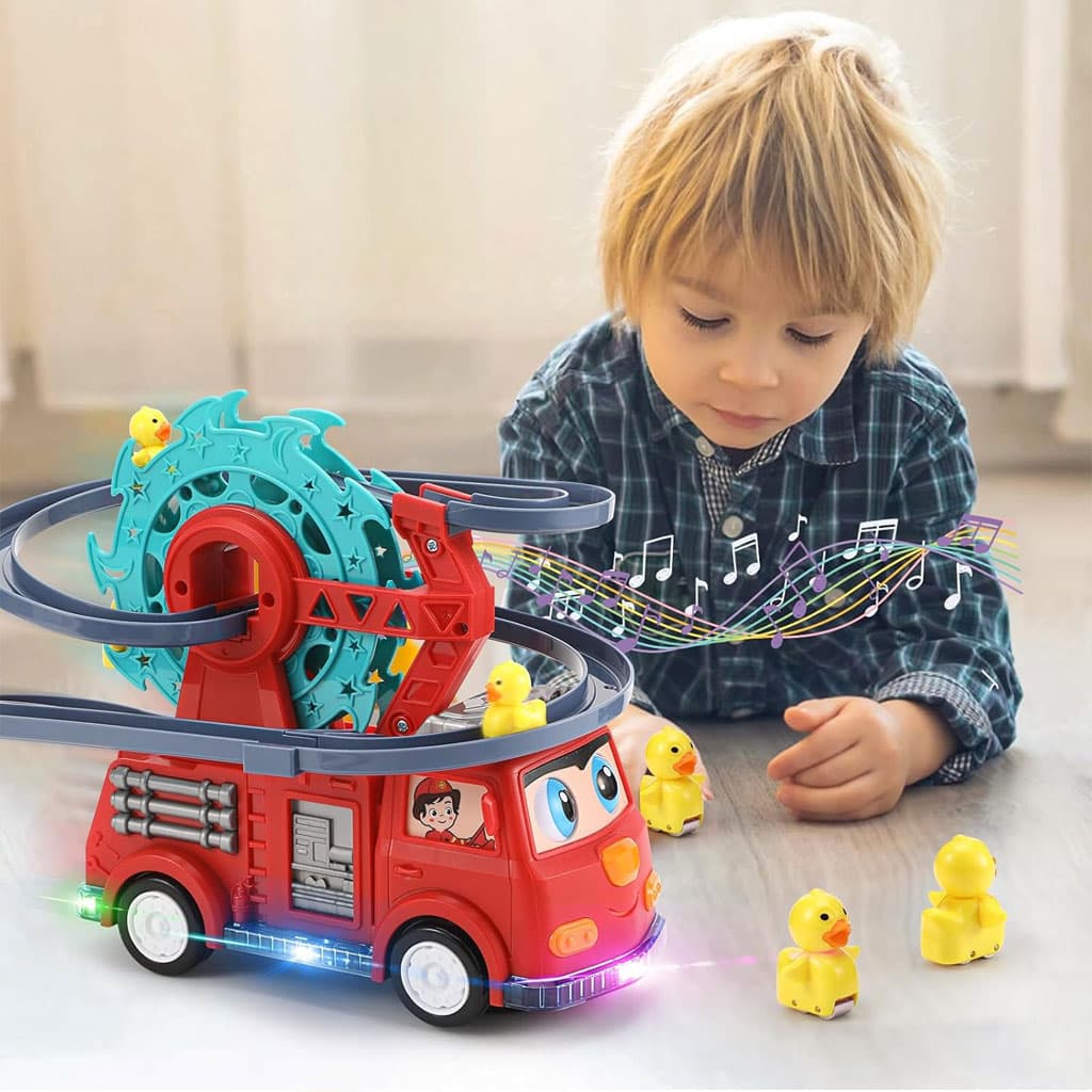 Camion de Pompier Jouet avec Sonore Lumineux Educatif pour Enfants - Jouet & Gaming - صورة 6