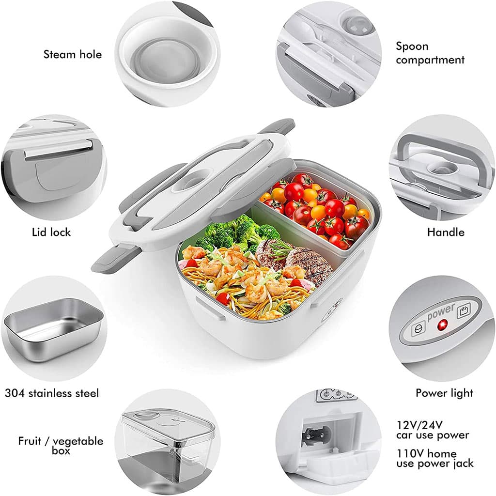 Boîte à lunch électrique en Inox Capacité 1.05L - Divers - صورة 5