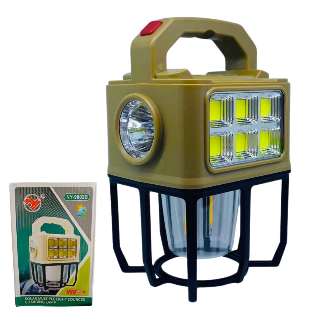 Lampe de camping à énergie solaire à 3 modes – مصباح يدوي للتخييم ب 3 أوضاع يعمل بالطاقة الشمسية - Camping et Randonnée - صورة 1