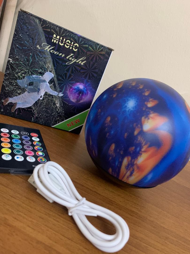Haut Parleur Moon Light Rechargeable Multi-couleurs - Électronique - صورة حقيقية 5