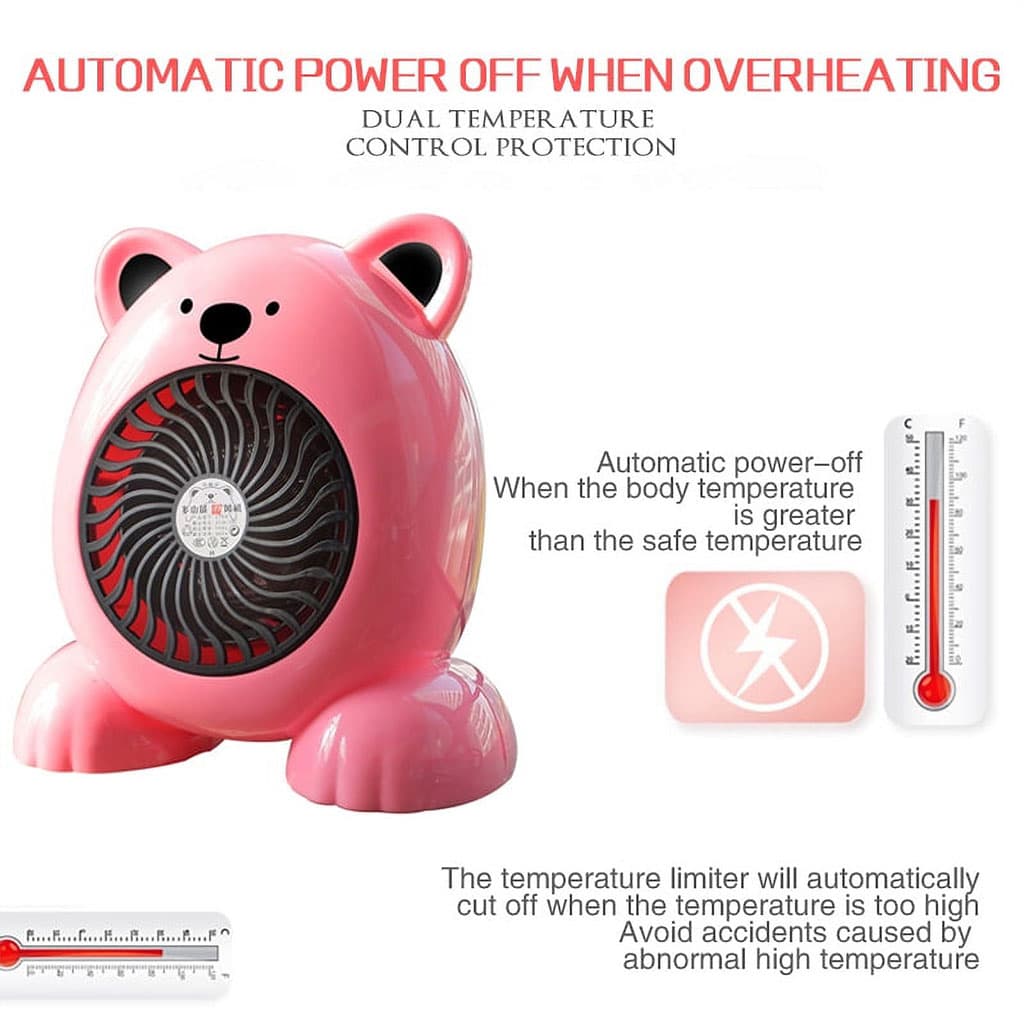 Mini radiateur chauffage électrique Ours 380W - Électronique - صورة 3