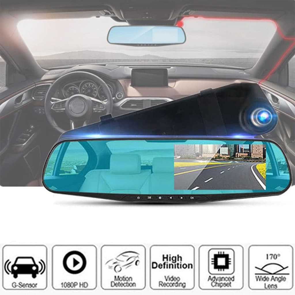 Rétroviseur et Caméra de voiture avant FHD 1080P 4.3P - Accessoires Auto/Moto - صورة 6