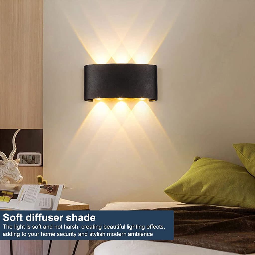 Applique Murale LED 6W D’Éclairage Extérieur 3 Lampes en PP - Décoration - صورة 4