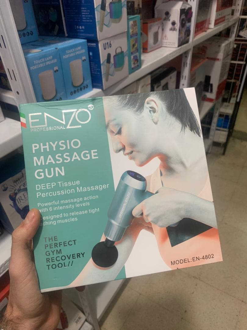 Pistolet de Massage ENZO EN-4802 avec 4 Têtes de Massage - Sport - صورة حقيقية 9