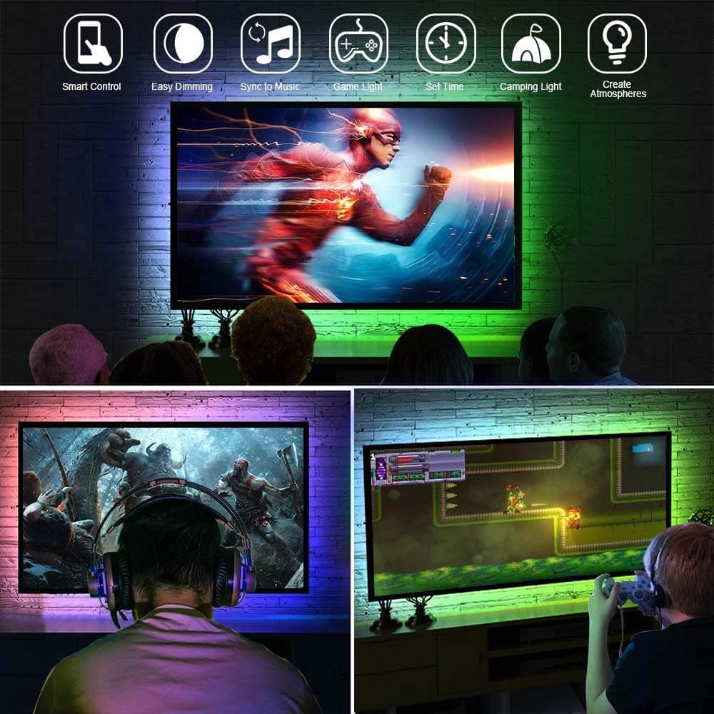 Smart LED Strip TV rétroéclairage 5M RGB Android/iOS - Électronique - صورة 3