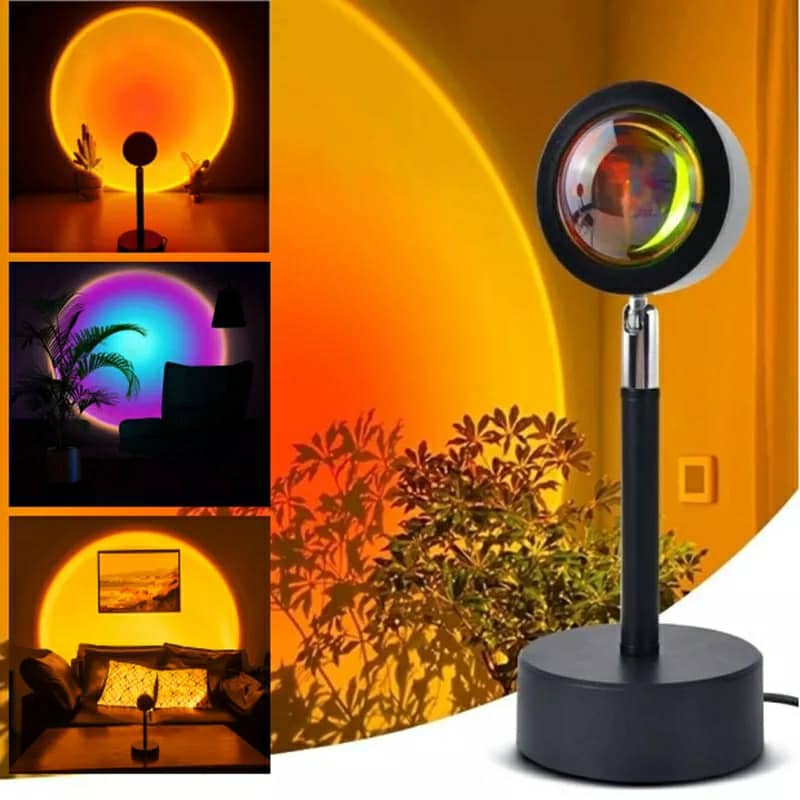 Projecteur de coucher de soleil rotatif à 180 ° USB décoration murale - Électronique - صورة 1