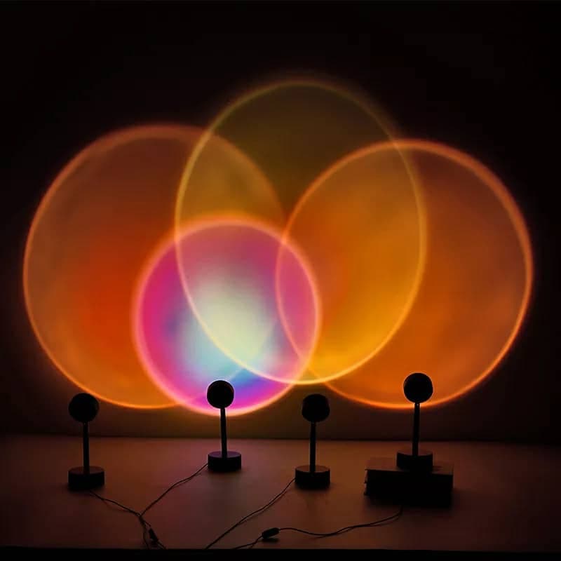 Projecteur de coucher de soleil rotatif à 180 ° USB décoration murale - Électronique - صورة 5