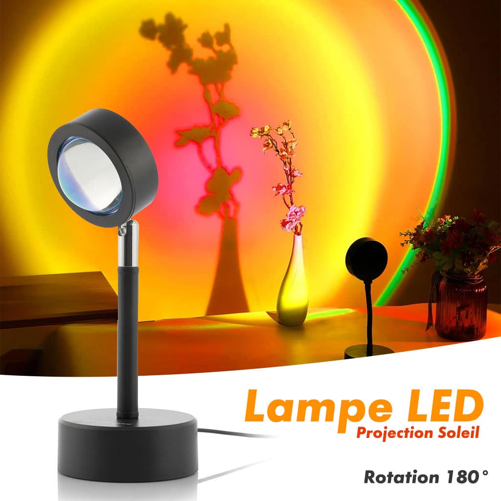 Projecteur de coucher de soleil rotatif à 180 ° USB décoration murale - Électronique - صورة 8